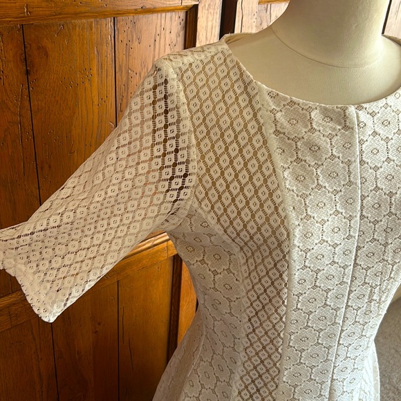 NWT⭐️DANNY and NICOLE Ivory Cream LACE DRESS Size 10 - Picture 2 of 16